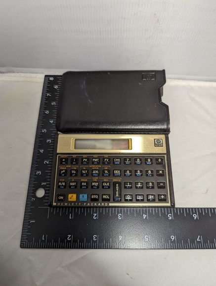 Hewlett Packard HP 12C Scientific Calculator Financial Engineering +Leather Case - Picture 3 of 7